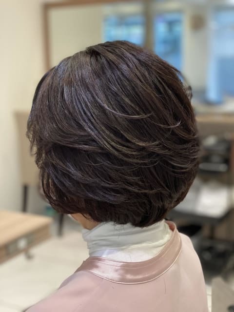 ミセス前下がりのショートボブ ヘアカタログ Ash 永福町店 宮崎 豪 ヘアサロン 美容院 Ash オフィシャルサイト