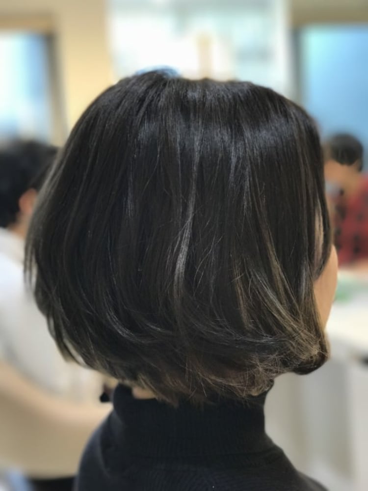 ワンレンボブ インナーカラー ヘアカタログ Ash 戸田公園店 花木 洋斗 ヘアサロン 美容院 Ash オフィシャルサイト