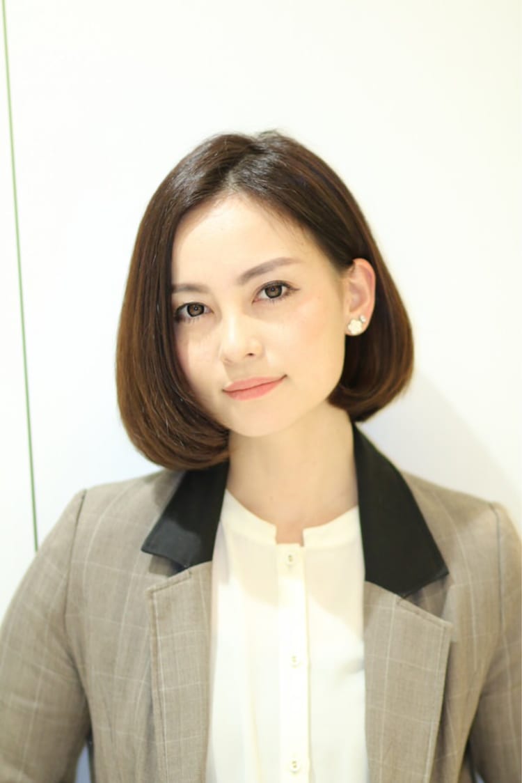 センターパートの大人ボブ ヘアカタログ Ash 仙川店 田中 宏明 ヘアサロン 美容院 Ash オフィシャルサイト