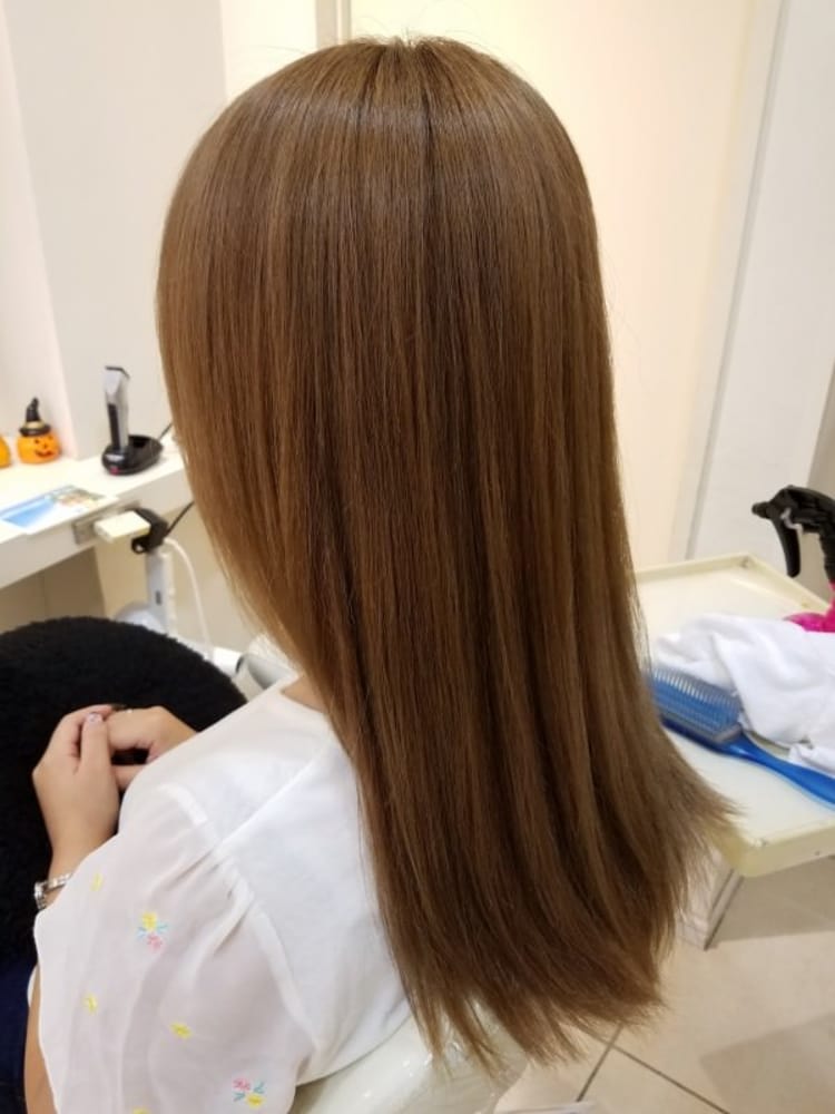 渡辺カラー オレンジベージュ ヘアカタログ Ash さがみ野店 渡辺