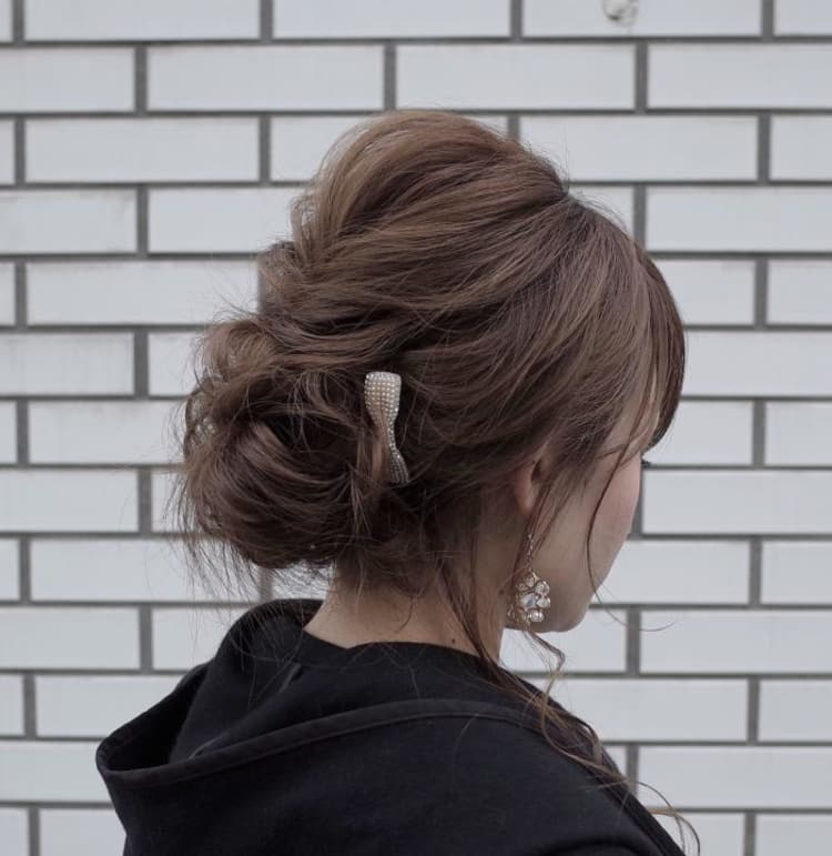 くるりんぱ編み込みアレンジ ヘアカタログ Ash 元住吉店 植本 琢 ヘアサロン 美容院 Ash オフィシャルサイト