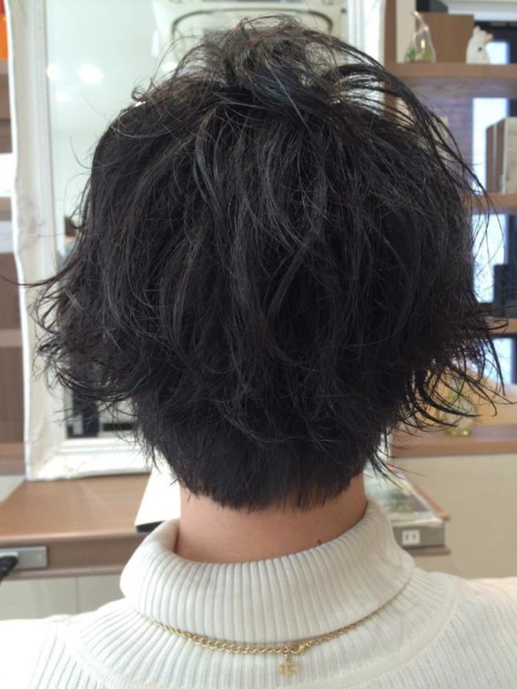 メンズパーマスタイル ミディアム ヘアカタログ Ash ひばりヶ丘店