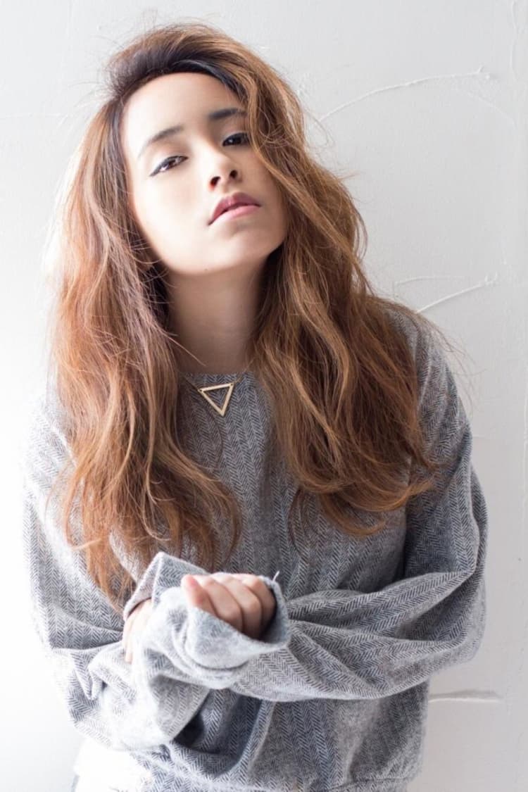 外国人風かきあげロング ヘアカタログ Ash 祐天寺店 山田 涼一 ヘアサロン 美容院 Ash オフィシャルサイト