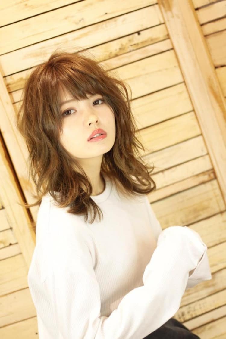 抜け感可愛い 小顔ミディアムボブ ヘアカタログ Ash 都立大学店 山下 達也 ヘアサロン 美容院 Ash オフィシャルサイト