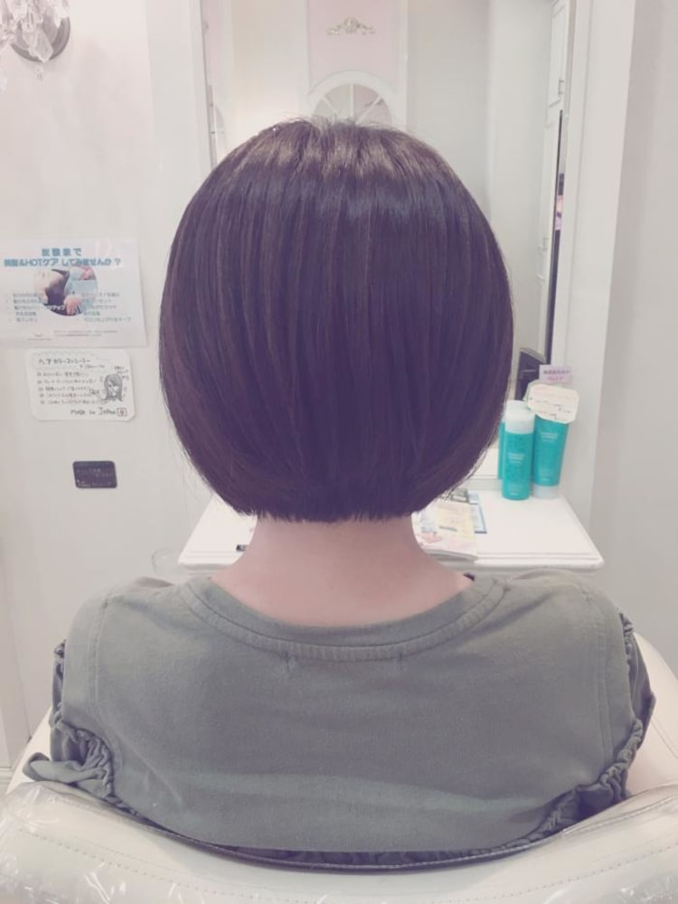 丸みのあるショートボブ ヘアカタログ Ash 北上尾店 浪川 智充 丸みのあるショートボブ ヘアカタログ Ash 北上尾店 浪川 智充