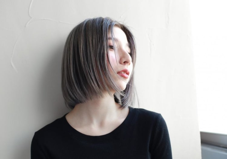 ブルーシルバー ボブ ヘアカタログ Ash 中目黒店 高橋 臣介 ヘアサロン 美容院 Ash オフィシャルサイト