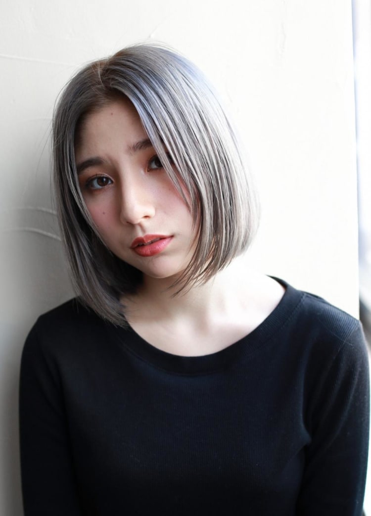 ブルーシルバー×ボブ｜ヘアカタログ Ash 中目黒店 高橋 臣介｜ヘアサロン・美容院｜Ash オフィシャルサイト