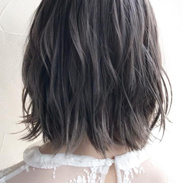 グレージュカラーのカジュアルボブ ヘアカタログ Ash 日吉店 奥村 拓也 ヘアサロン 美容院 Ash オフィシャルサイト