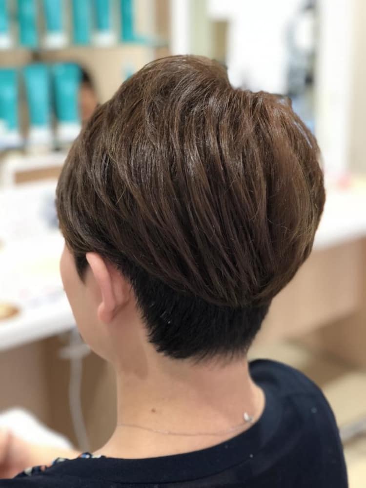 大人ツーブロックショートボブ ヘアカタログ Ash 町田駅前通り店 大工園 知広 ヘアサロン 美容院 Ash オフィシャルサイト