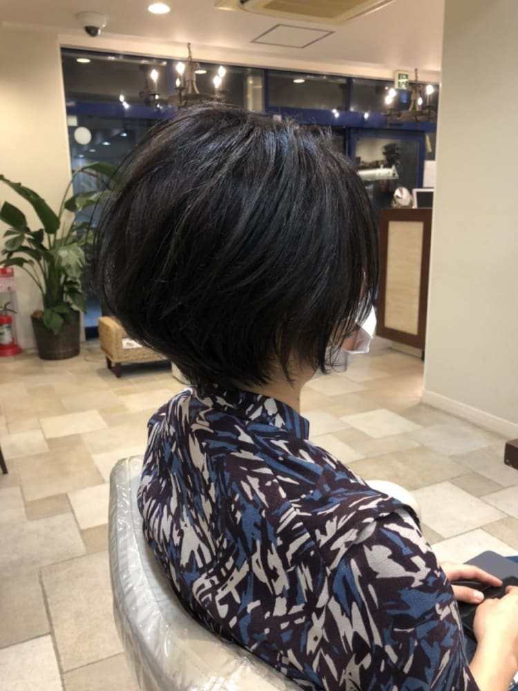 縮毛多毛でもできるショートボブ｜ヘアカタログ Ash 久が原店 水野 翼｜ヘアサロン・美容院｜Ash オフィシャルサイト