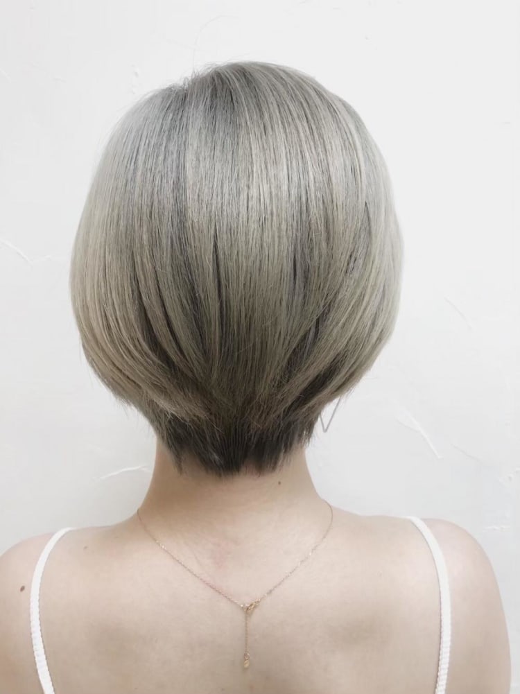 ハイトーン ショートボブ ヘアカタログ Ash 亀戸店 大杉 直樹 ヘアサロン 美容院 Ash オフィシャルサイト