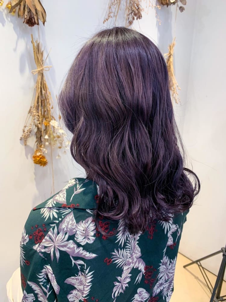 ケアブリーチでパープルカラー ヘアカタログ Ash 二子玉川店 山川 春輝 ヘアサロン 美容院 Ash オフィシャルサイト