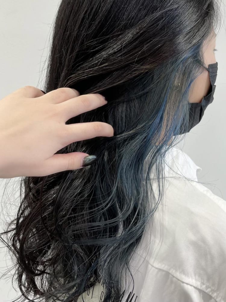 インナーカラー アイスブルー ヘアカタログ Ash 高円寺店 鷹木 永梨那 ヘアサロン 美容院 Ash オフィシャルサイト