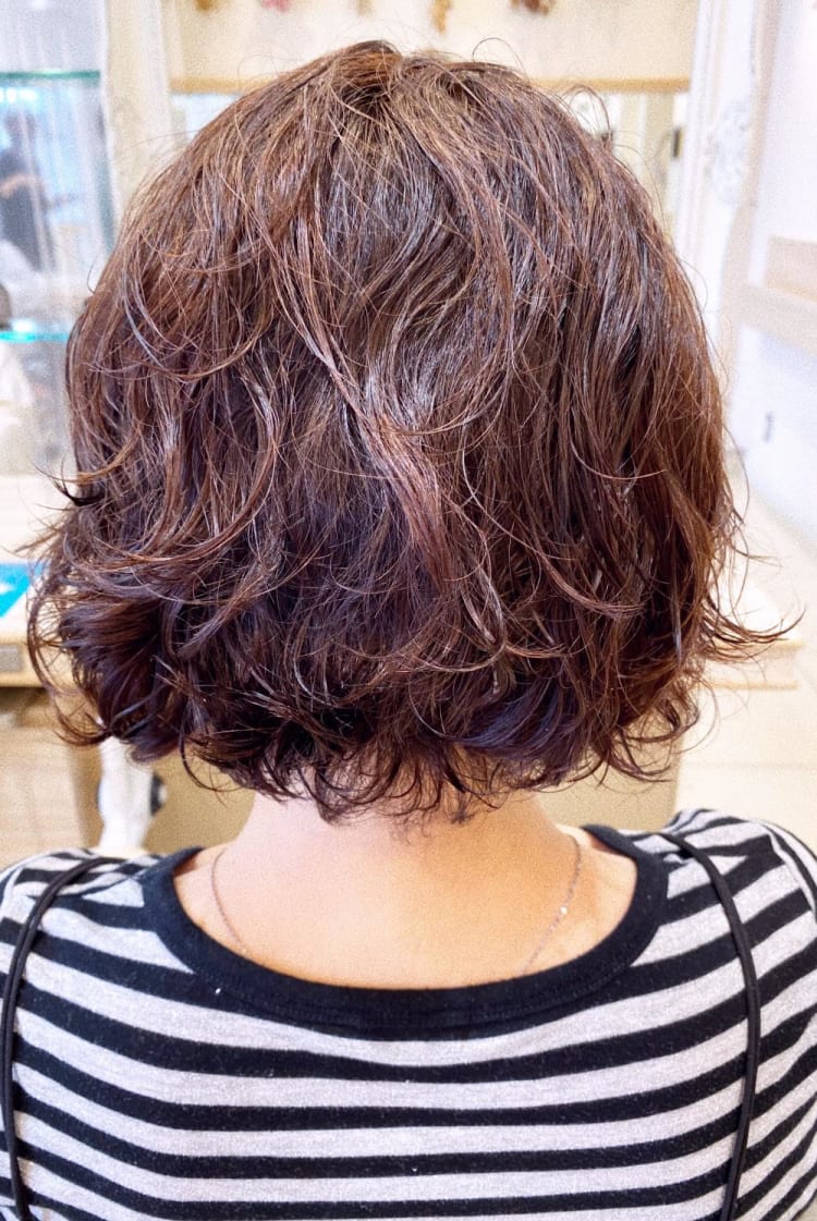 ボブ パーマ ヘアカタログ Ash 三ツ境店 勝俣 冴 ヘアサロン 美容院 Ash オフィシャルサイト