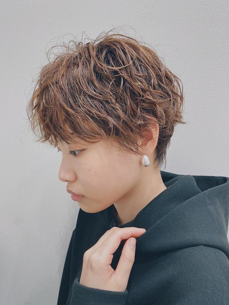 メンズライクなリッジパーマショート ヘアカタログ Ash 東戸塚店 池田 顕彦 ヘアサロン 美容院 Ash オフィシャルサイト