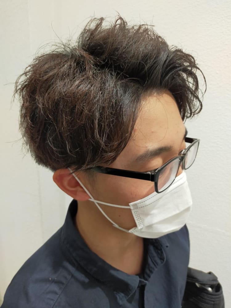 マスク メガネ アップバング ヘアカタログ Ash 元住吉店 木村 和人 ヘアサロン 美容院 Ash オフィシャルサイト