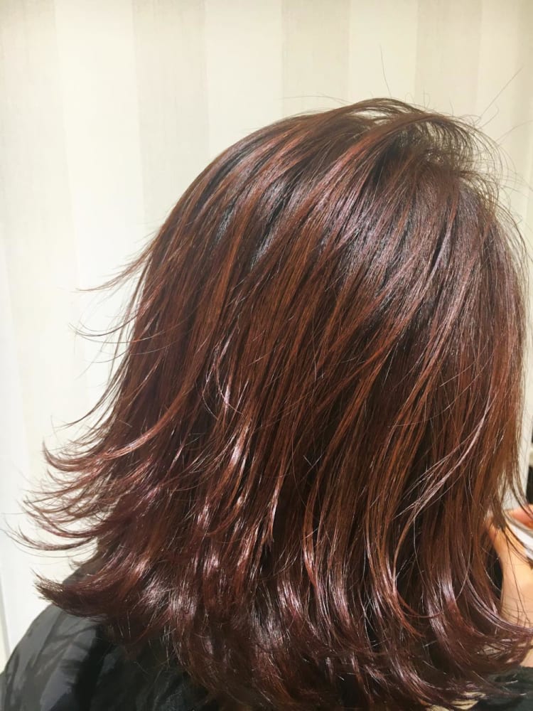 コーラルピンクハイライト ヘアカタログ ヘアサロン 美容院 Ash オフィシャルサイト