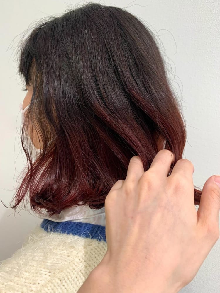 ラズベリーピンク グラデーション プチッと派手髪 ヘアカタログ Ash 豊田店 森野 智 ヘアサロン 美容院 Ash オフィシャルサイト