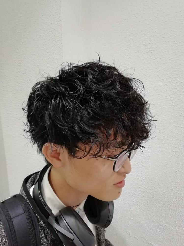 スパイラルパーマ メガネ ヘアカタログ Ash 元住吉店 木村 和人 ヘアサロン 美容院 Ash オフィシャルサイト