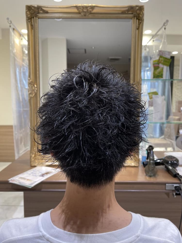 ランダムパーマツーブロックショート ヘアカタログ Ash 中山店 堀口 翼 ヘアサロン 美容院 Ash オフィシャルサイト