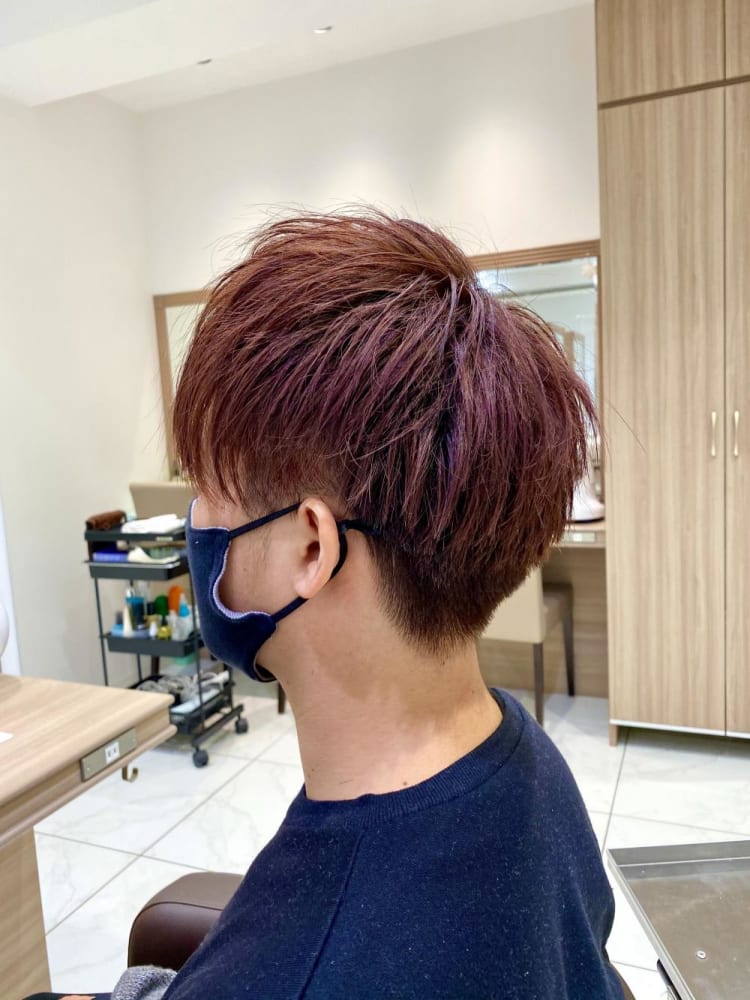 ピンクブラウン 刈り上げマッシュ ヘアカタログ Ash 永福町店 内田 祥太 ヘアサロン 美容院 Ash オフィシャルサイト