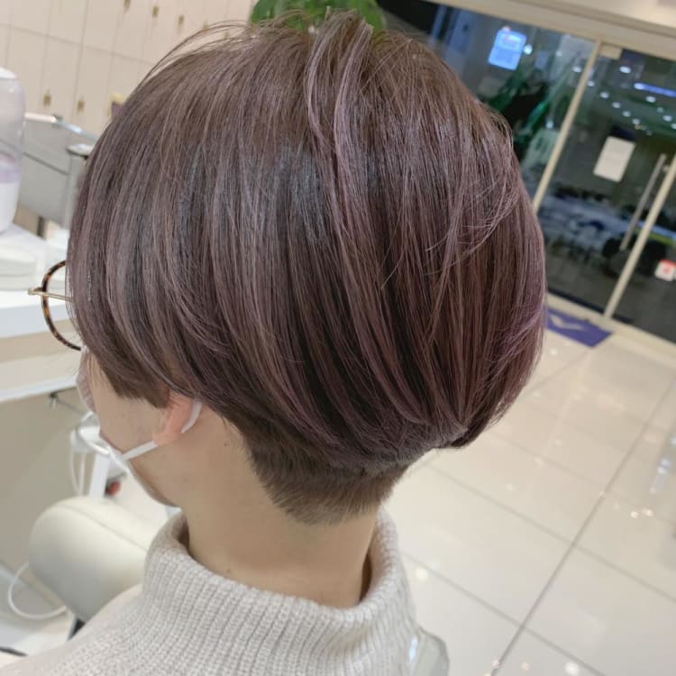 ハンサムショート ピンクベージュ ヘアカタログ Ash 武蔵小金井店 高橋 優子 ヘアサロン 美容院 Ash オフィシャルサイト