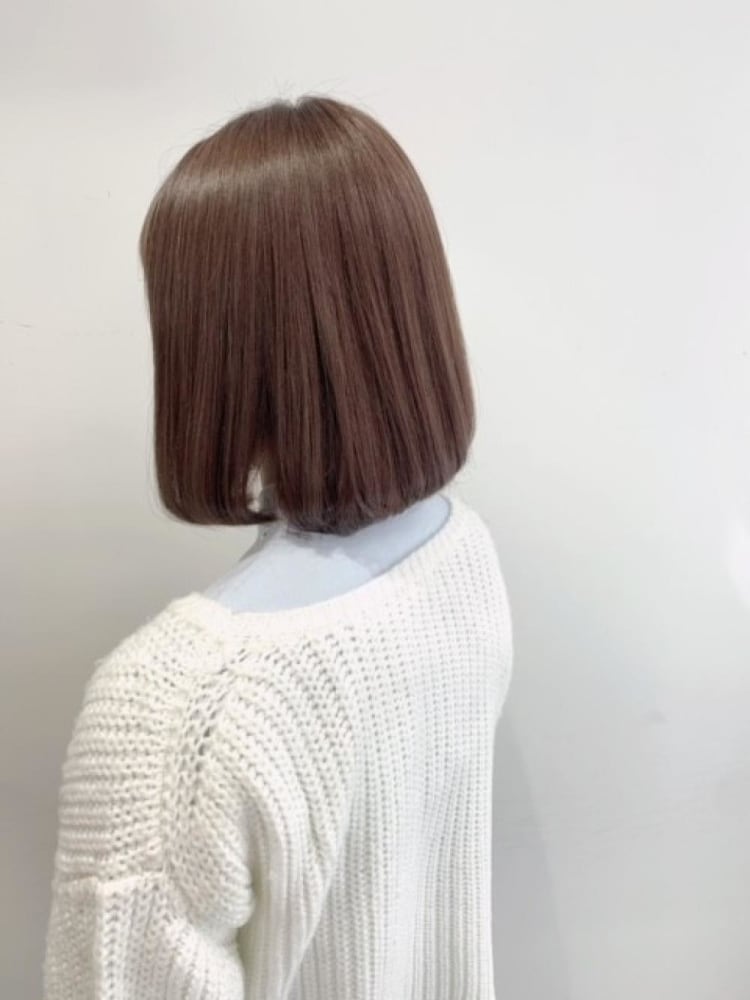 ブリーチなしミルクティーベージュボブ ヘアカタログ Ash 高円寺店 星野 玲奈 ヘアサロン 美容院 Ash オフィシャルサイト