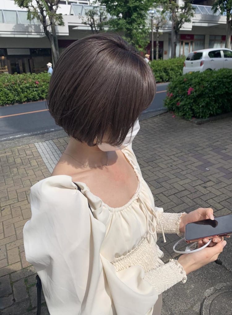 オシャレひし形ショートボブ ヘアカタログ Ash 二俣川南口店 高島 奈緒 ヘアサロン 美容院 Ash オフィシャルサイト