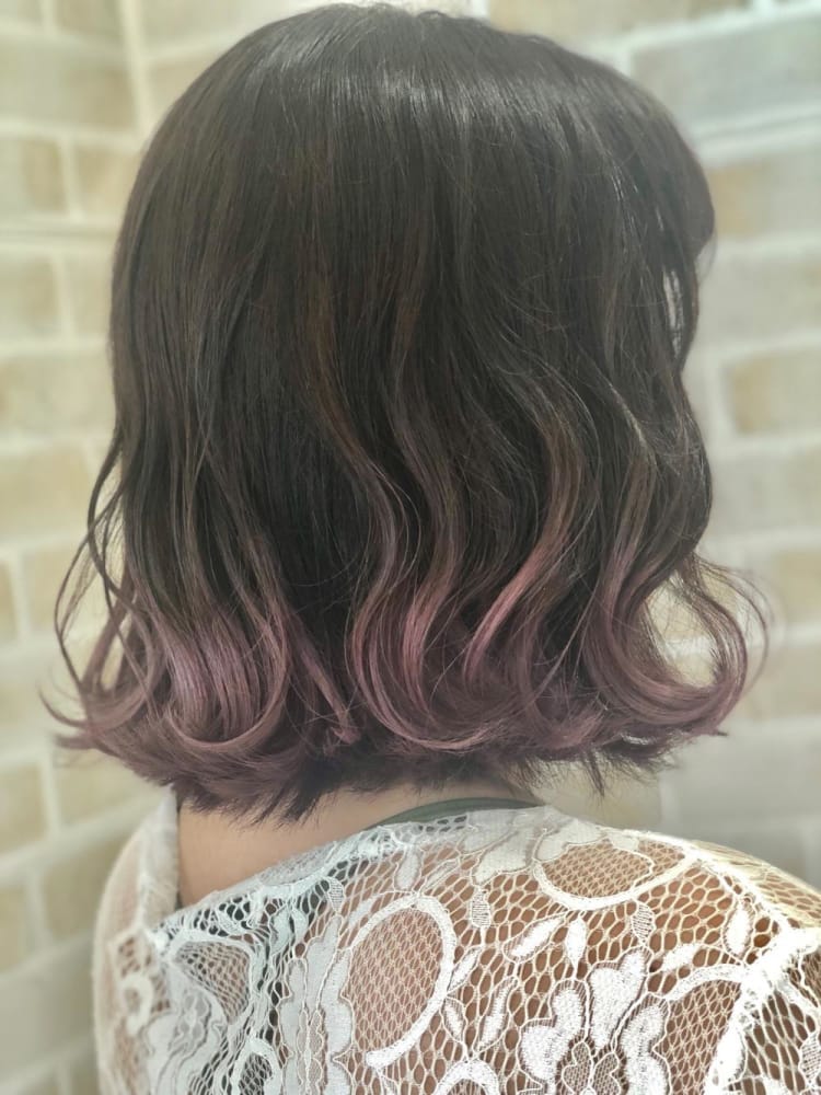 ピンクパープル グラデーション ヘアカタログ Ash 久我山店 木下 桜