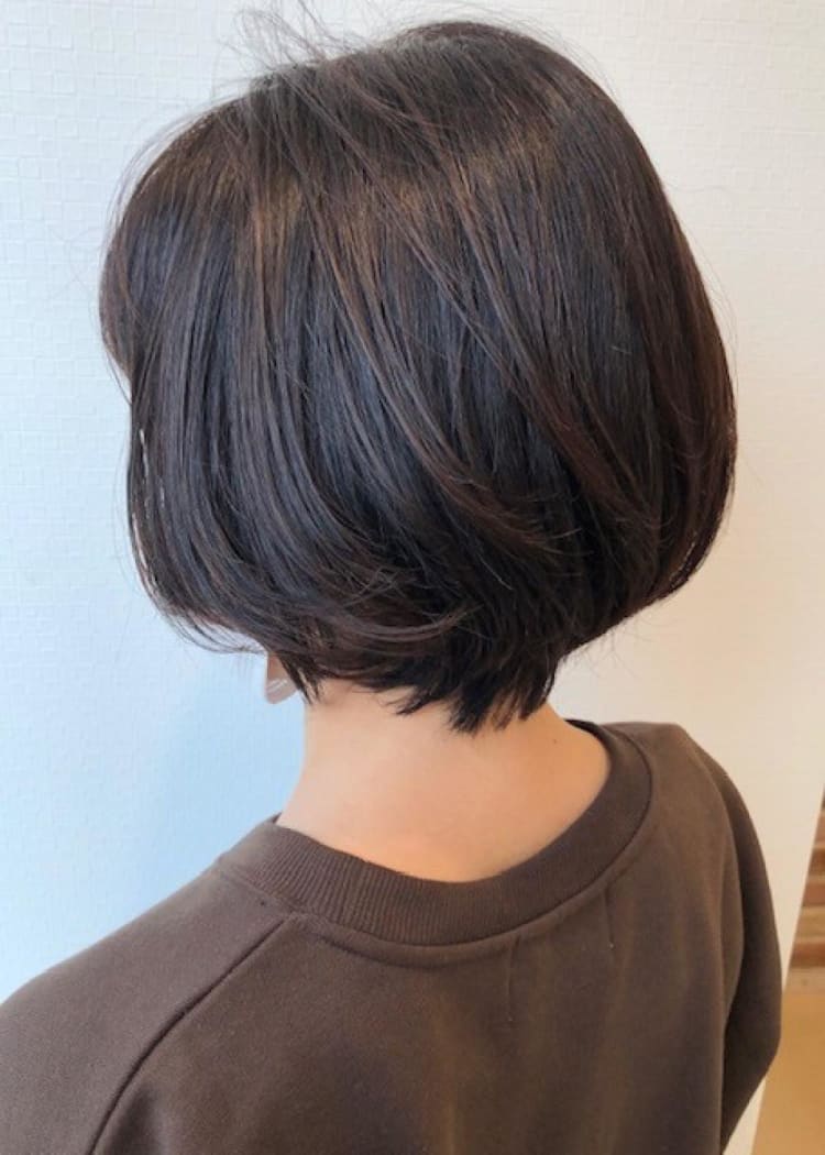 重めショートボブ ヘアカタログ Ash 宮前平店 亀山 未来 ヘアサロン 美容院 Ash オフィシャルサイト