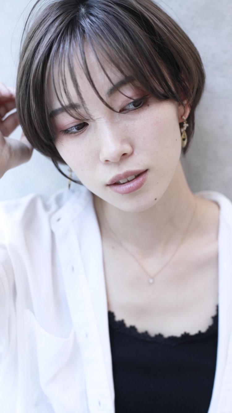 シースルーバング くびれショートボブ ヘアカタログ Ash 下北沢店 四ツ家 裕 ヘアサロン 美容院 Ash オフィシャルサイト