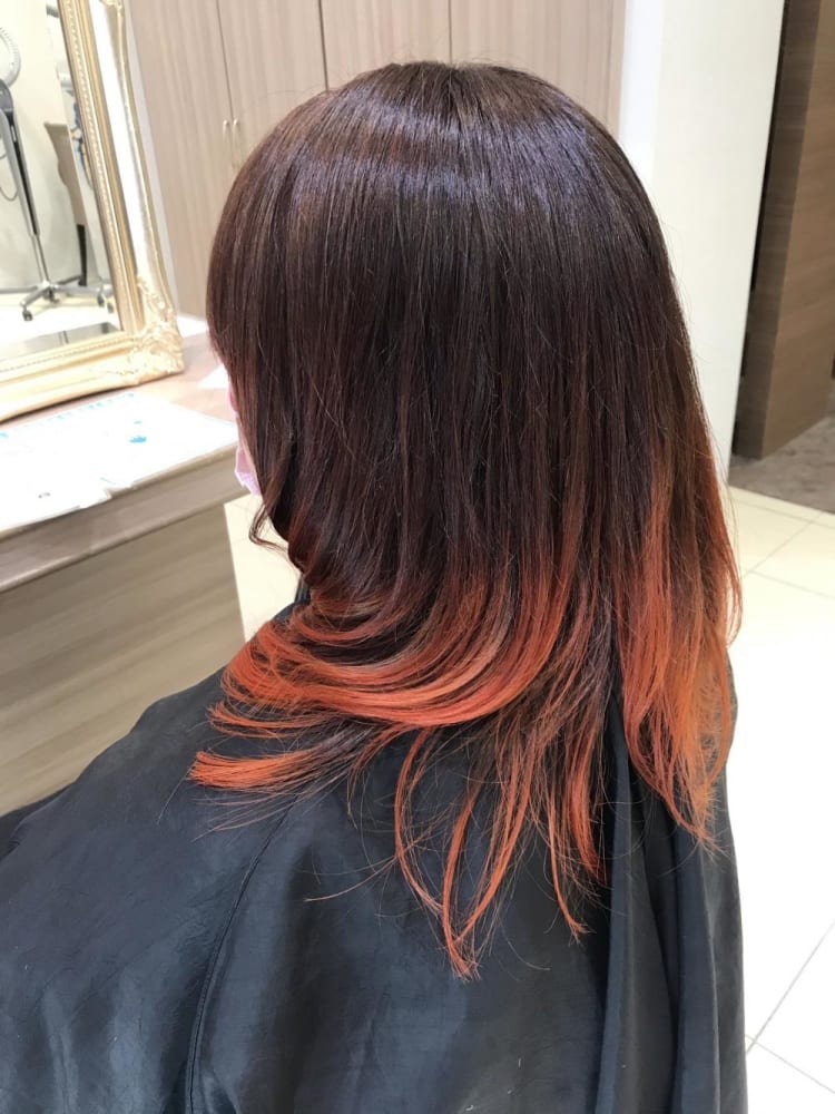 毛先ブリーチ アプリコットオレンジ ヘアカタログ Ash 弥生台店 山本 剛士 ヘアサロン 美容院 Ash オフィシャルサイト 毛先ブリーチ アプリコットオレンジ ヘアカタログ Ash 弥生台店 山本 剛士 ヘアサロン 美容院 Ash オフィシャルサイト