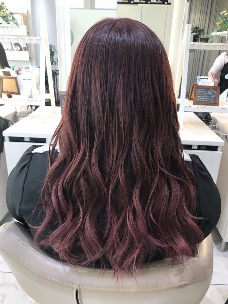 グラデーションカラー ラズベリーピンク ヘアカタログ Ash 大宮店 清藤 綾 ヘアサロン 美容院 Ash オフィシャルサイト