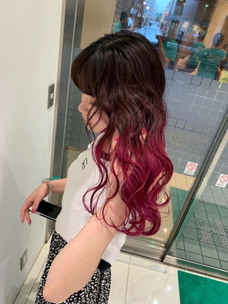 グラデーションカラー ピンク ヘアカタログ Ash 立川店 川端 裕司 ヘアサロン 美容院 Ash オフィシャルサイト