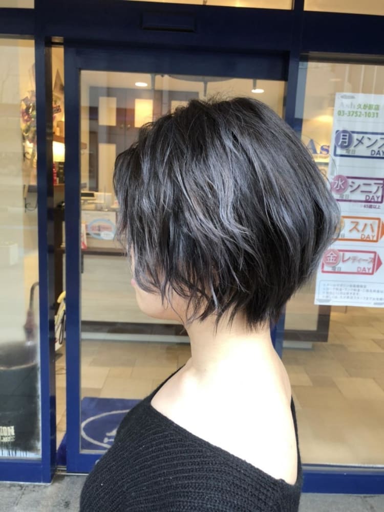 波ウェーブ小顔ショート ヘアカタログ Ash 久が原店 水野 翼 ヘアサロン 美容院 Ash オフィシャルサイト