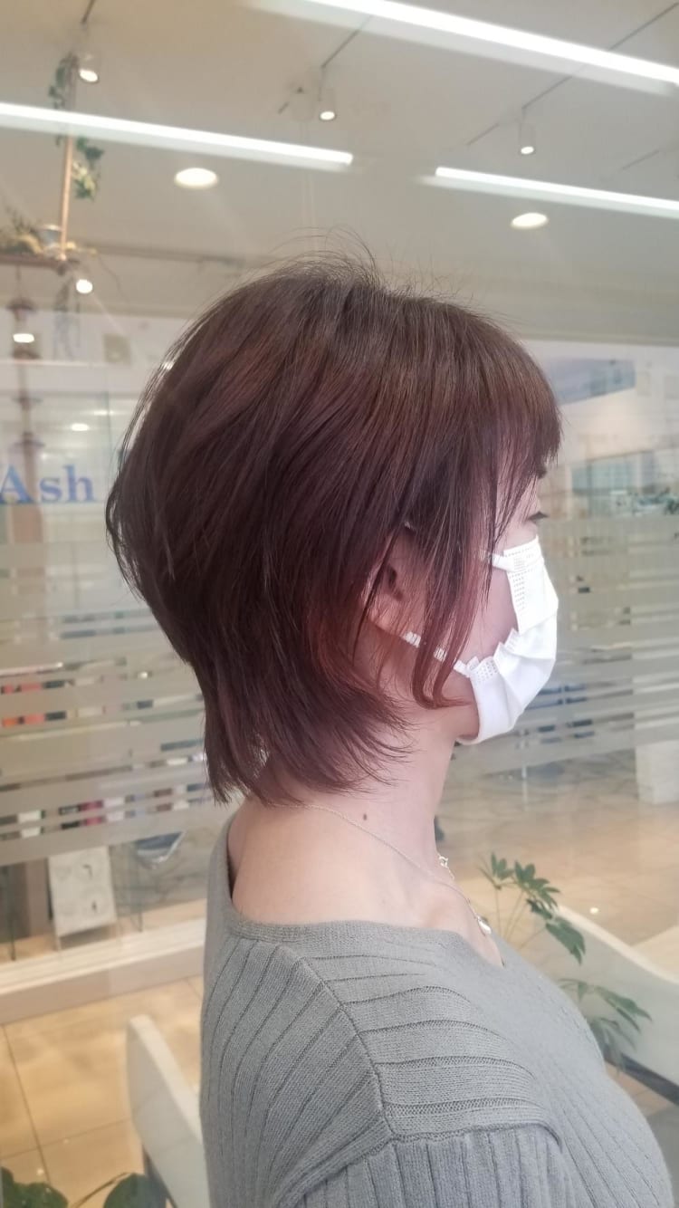 大人 ショートウルフ ヘアカタログ Ash 瀬谷店 山内 佐江子 ヘアサロン 美容院 Ash オフィシャルサイト