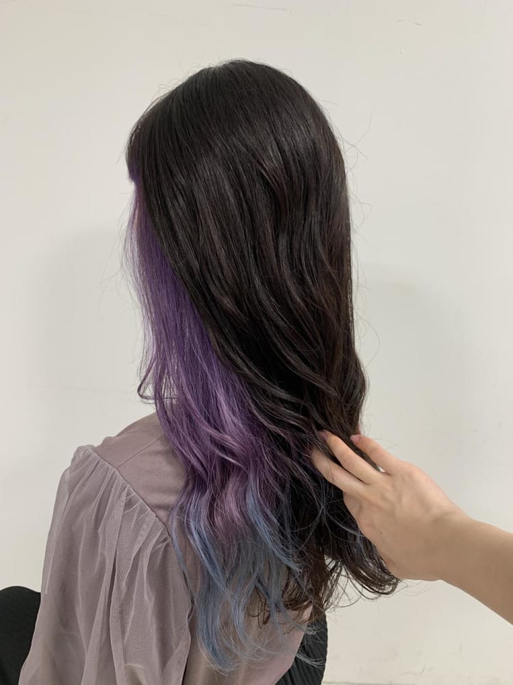 インナーカラー 紫 青 ヘアカタログ Ash 高円寺店 高橋 礼奈 ヘアサロン 美容院 Ash オフィシャルサイト