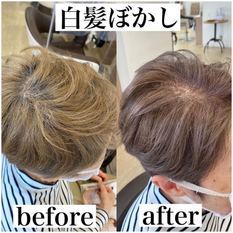 70代女性白髪ぼかし ヘアカタログ Ash 練馬店 面谷 一光 ヘアサロン 美容院 Ash オフィシャルサイト