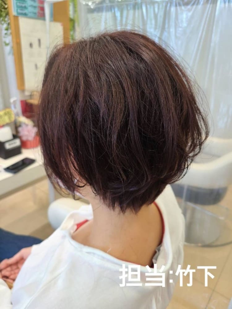 ゆるふわショートボブ ヘアカタログ Ash 都筑ふれあいの丘店 竹下 雄也 ヘアサロン 美容院 Ash オフィシャルサイト