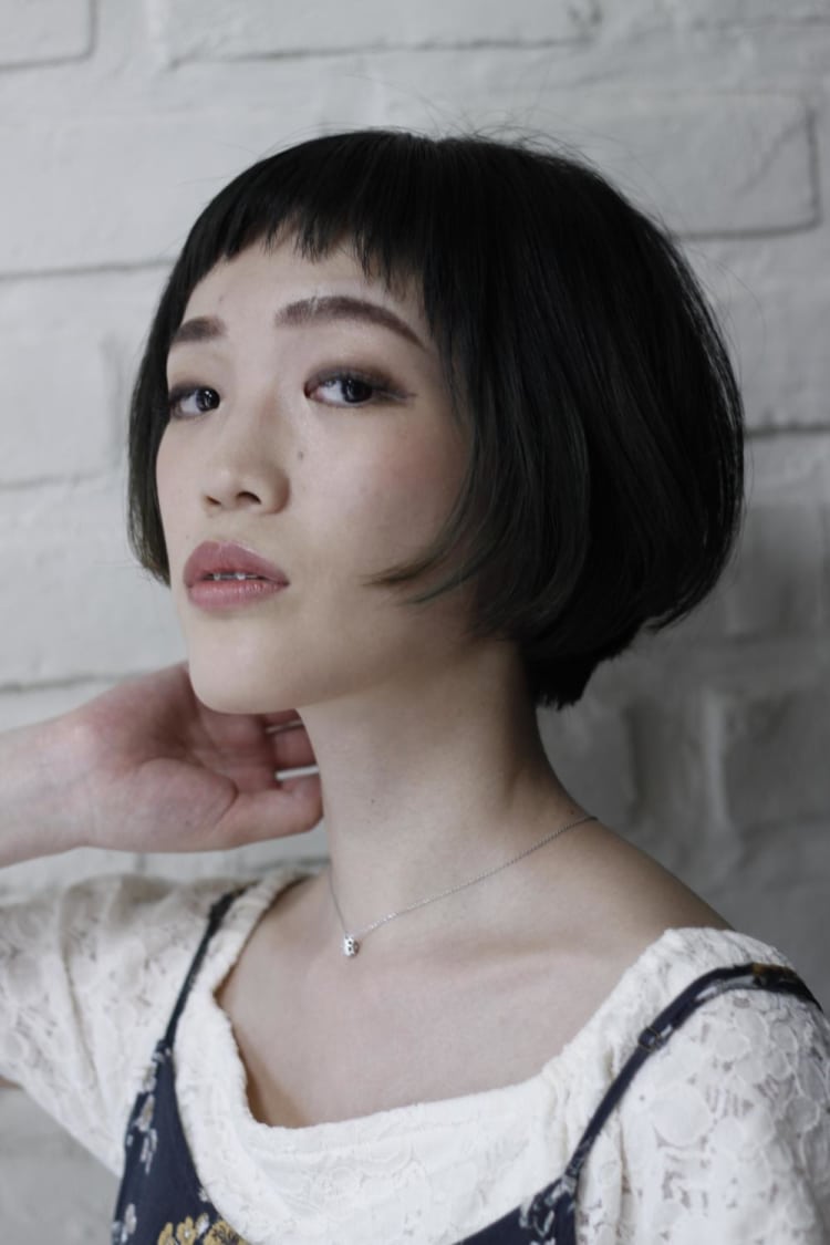 前髪短めショートボブ ヘアカタログ Ash 吉祥寺店 飯田 哲也 ヘアサロン 美容院 Ash オフィシャルサイト