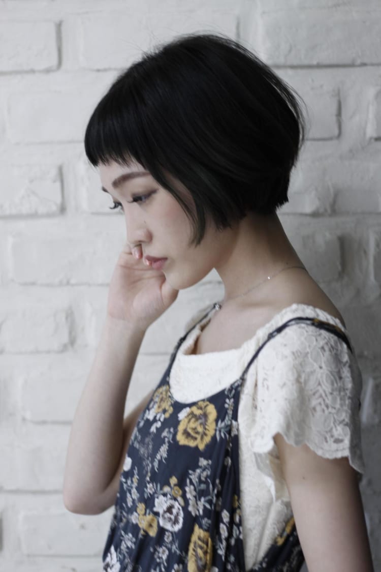 前髪短めショートボブ ヘアカタログ Ash 吉祥寺店 飯田 哲也 ヘアサロン 美容院 Ash オフィシャルサイト