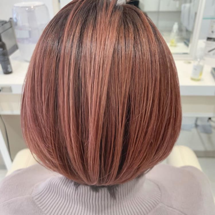 明るい白髪染め コーラルピンク ヘアカタログ Ash 武蔵小金井店 高橋 優子 ヘアサロン 美容院 Ash オフィシャルサイト