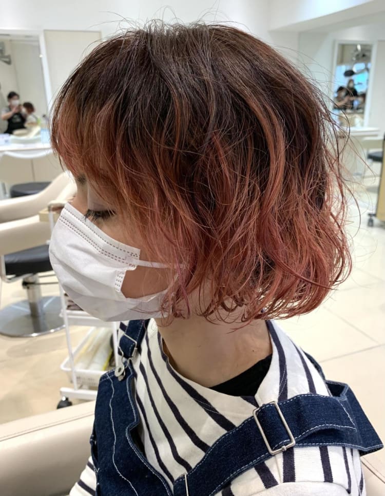 バレイヤージュウェービーボブ ヘアカタログ Ash 日吉店 堀井 猛史 ヘアサロン 美容院 Ash オフィシャルサイト