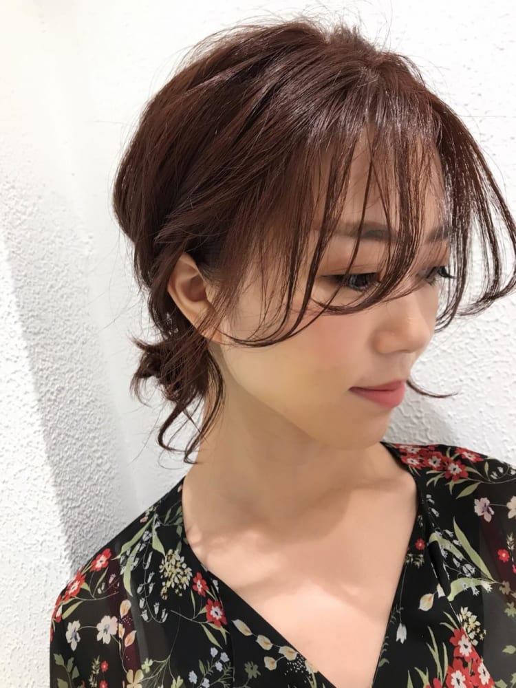 前下がりボブ イルミナコーラル アレンジ ヘアカタログ Ash 元住吉店 植本 琢 ヘアサロン 美容院 Ash オフィシャルサイト