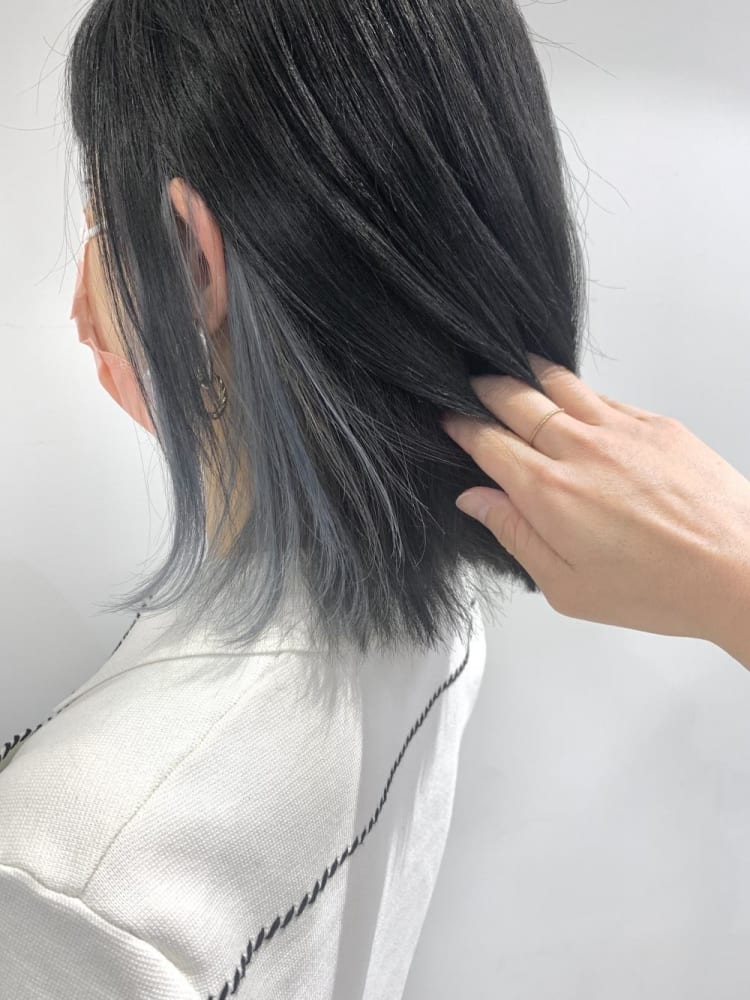 ブルーブラック シルバーアッシュ インナーカラー ヘアカタログ Ash 高円寺店 星野 玲奈 ヘアサロン 美容院 Ash オフィシャルサイト