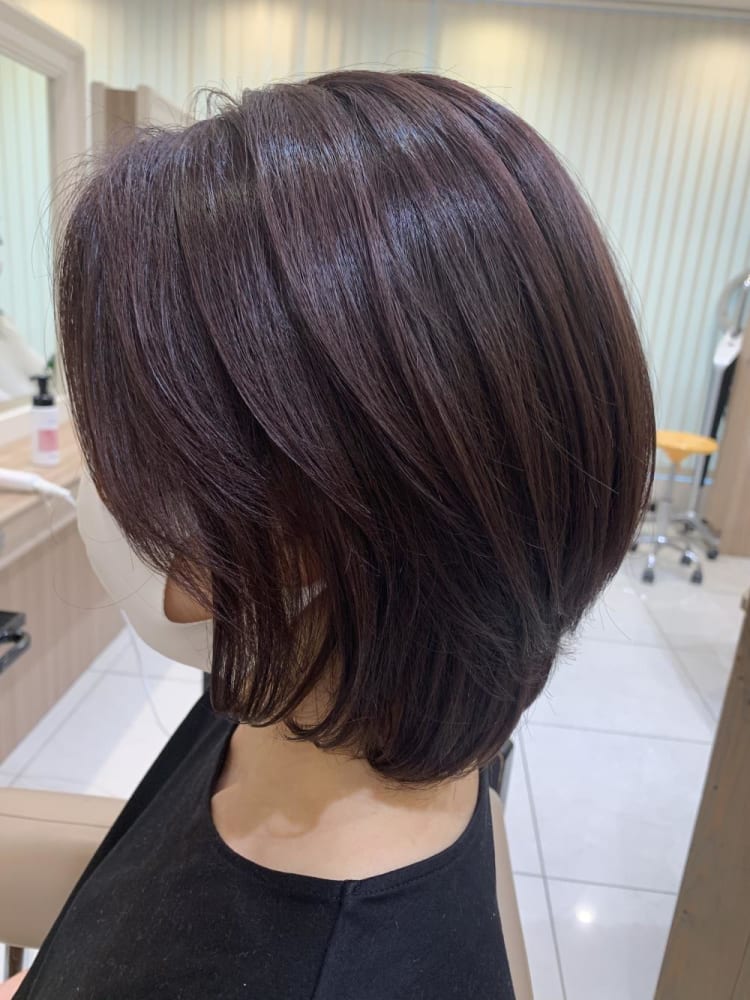 ミセスの秋髪モーヴブラウン ヘアカタログ Ash 元住吉店 依田 寿美子 ヘアサロン 美容院 Ash オフィシャルサイト