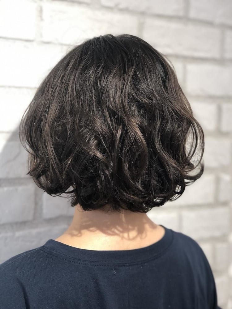 ニュアンスパーマボブ ヘアカタログ Ash 稲田堤店 村田 絵美 ヘアサロン 美容院 Ash オフィシャルサイト