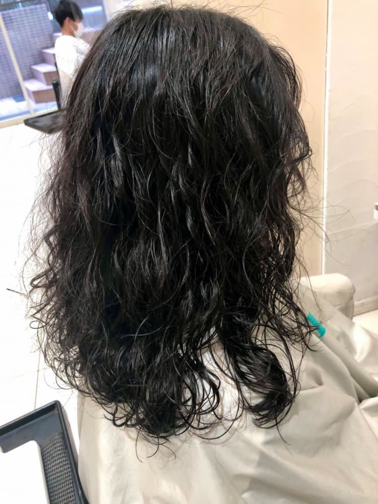 セミロング 強めパーマ ヘアカタログ Ash 武蔵小金井店 藤井 渉 ヘアサロン 美容院 Ash オフィシャルサイト