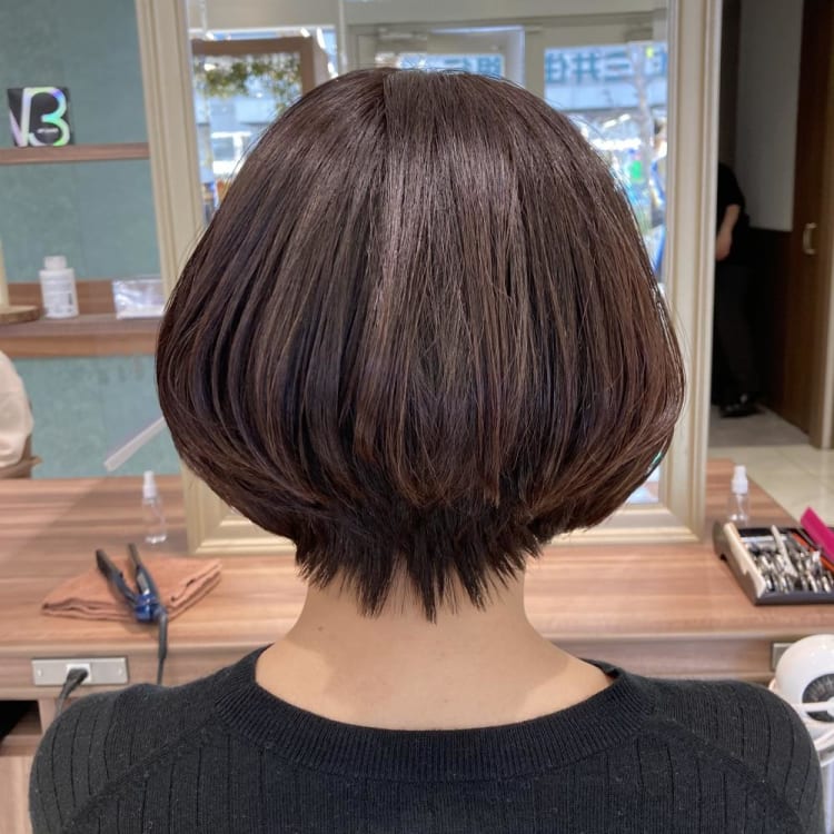 大人女性にオススメ 朝楽ショートボブ ヘアカタログ Ash 武蔵境店 久田 憲 ヘアサロン 美容院 Ash オフィシャルサイト