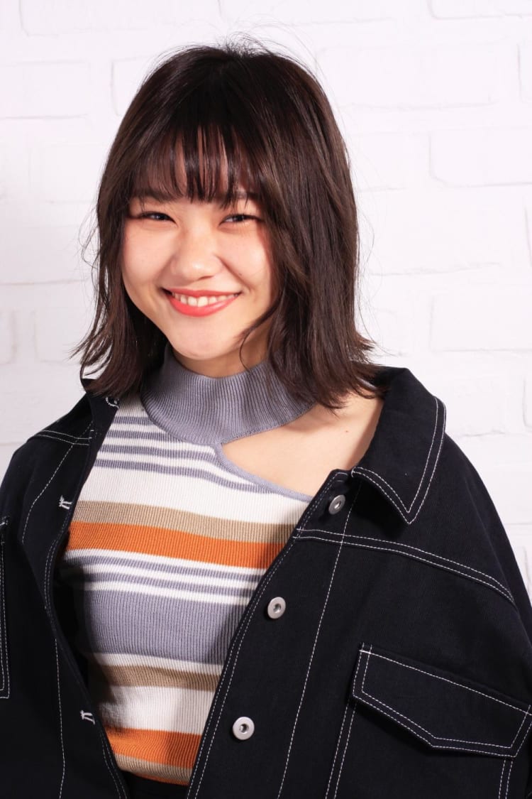 切りっぱなしミディアムボブ 透明感カラー ヘアカタログ Ash 吉祥寺 切りっぱなしミディアムボブ 透明感カラー ヘアカタログ Ash 吉祥寺